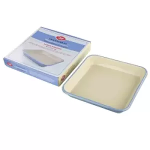 Image of Tala Originals Enamelled Roaster 33.5X33.5X5Cm - Pale Blue & Ivory