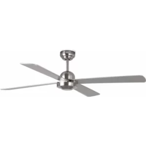Image of Faro Ibiza Large Ceiling Fan Without Light Matt Nickel, Grey, Maple