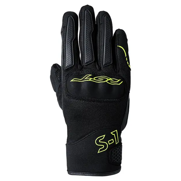 Image of RST S1 Mesh Gloves Black Grey Fluo Yellow Size 10
