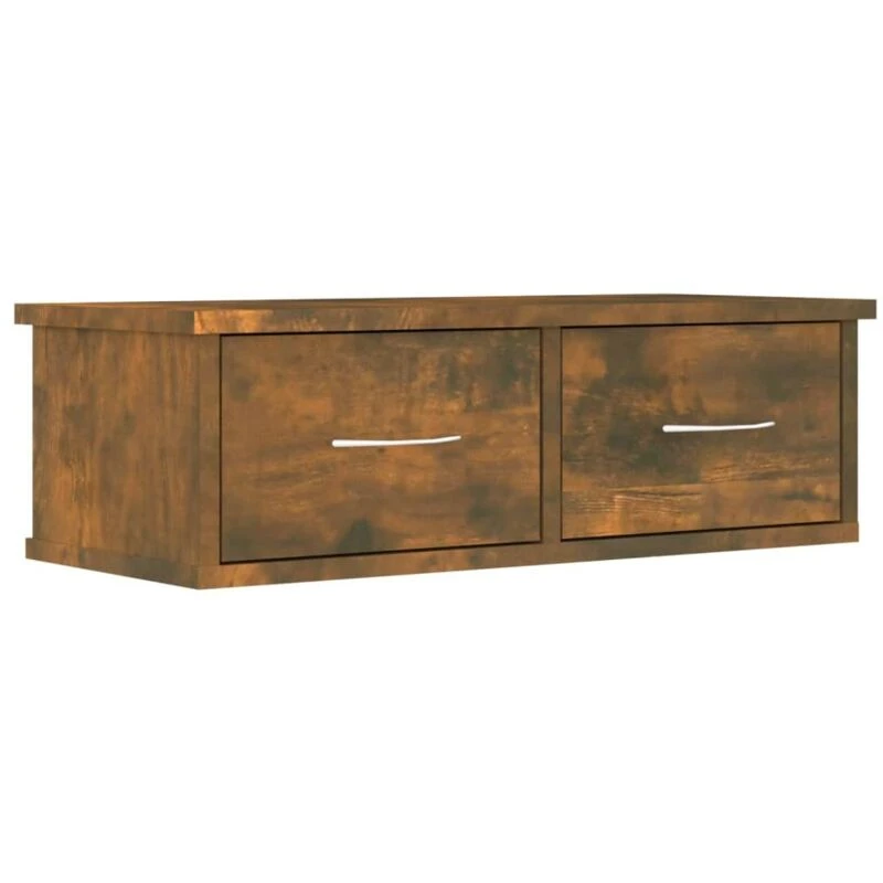 Image of VIDAXL Vidaxl - Wall Cabinet Smoked Oak 60x26x18.5cm Engineered Wood 8720286931431