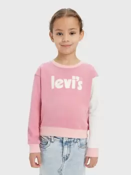 Image of Kids Meet and Greet Colorblocked Crew - Pink / Wild Rose