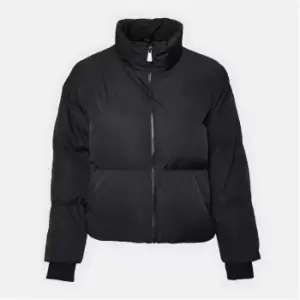 Image of Missguided Plus Size Funnel Neck Puffer Coat - Black