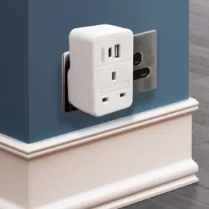 Image of Status USB A to USB C Charging Power Adaptor White