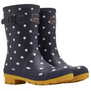 Image of Joules Womens Molly Welly French Navy Spot UK 6