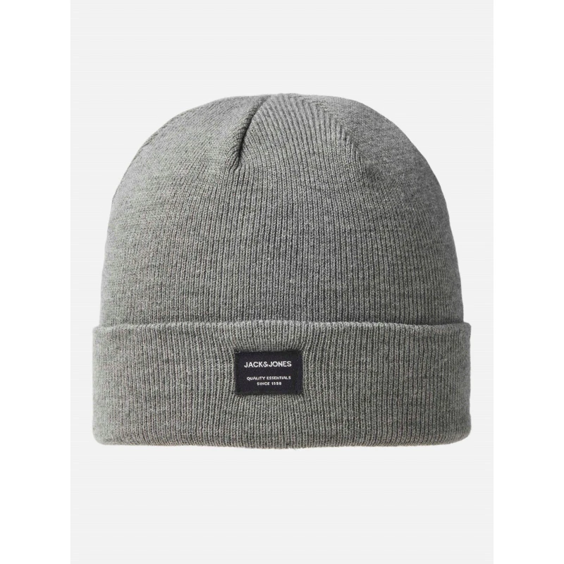Image of Jack and Jones DNA Cotton Beanie Mens Grey Melange male Mens