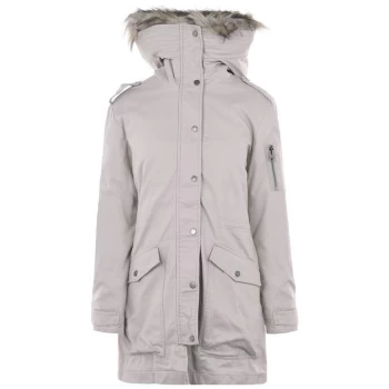 Image of Jack Wills Everlyn Detachable Faux Fur Parka Jacket - White