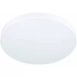 Image of Loops - Flush Ceiling Light Colour White Shade White Plastic Bulb LED 24W Included