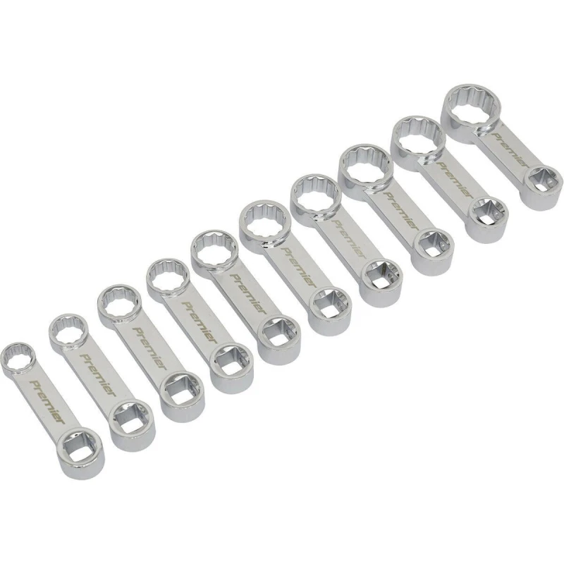 Image of Loops 10pc Torque Wrench Spanner Adapter Set - 3/8" Square Drive - 12 Pt Metric Socket Multi