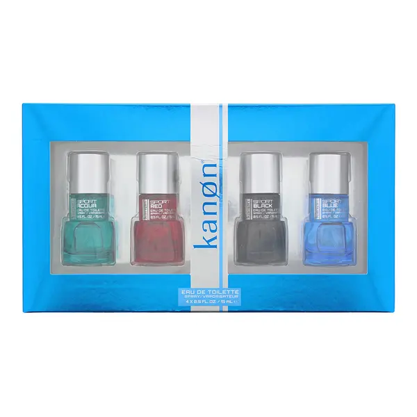 Image of Kanon Sport Gift Set Eau de Toilette 4 X 15ml Aqua+red+black+blue