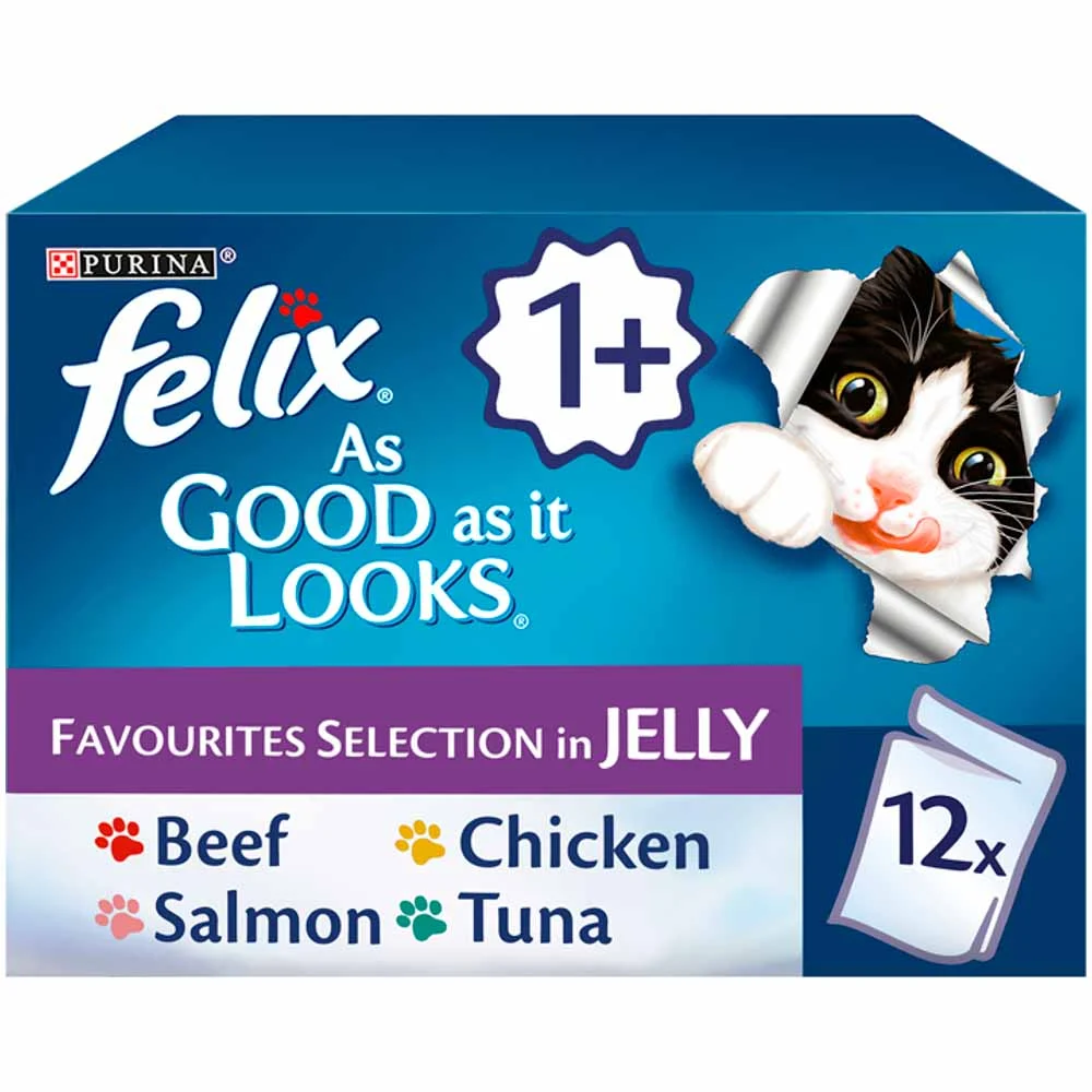 Image of Felix As Good As It Looks Mixed Selection Cat Food 12 x 100g