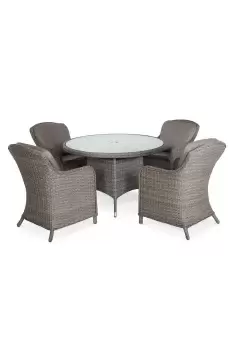 Image of Amir Royalcraft Paris 4 Seater Imperial Dining Set - Garden & Outdoor