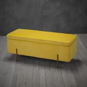 Image of LPD Lola Storage Ottoman Mustard