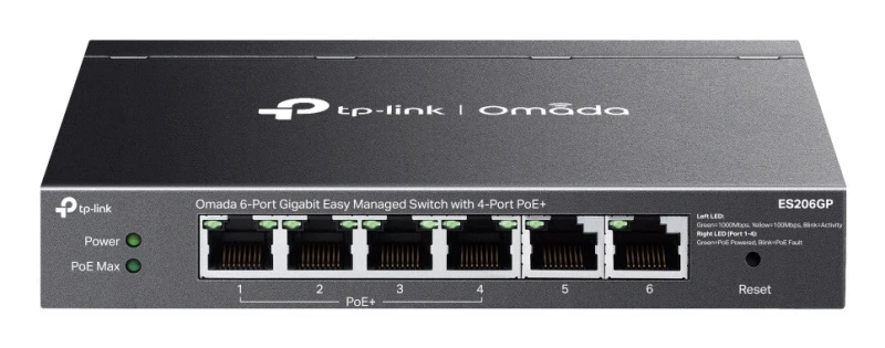 Image of TP Link Omada ES206GP network switch Managed Gigabit Ethernet (10/100/1000) Power over Ethernet (PoE) Black ES206GP