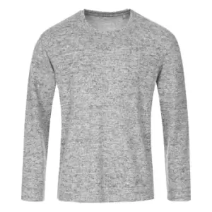 Image of Stedman Mens Stars Crew Neck Knitted Sweater (L) (Light Grey Melange)