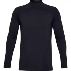 Image of Under Armour Rush Seamless Mock Base Layer Top Mens - Black