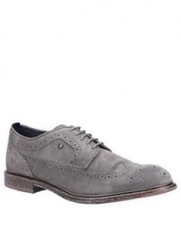 Image of Base London Onyx Suede Brogue - Grey