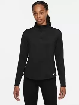 Image of Nike The One Long Sleeve Half Zip Top - Black, Size L, Women