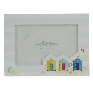 Image of Portside Beach Hut Wooden Photo Frame