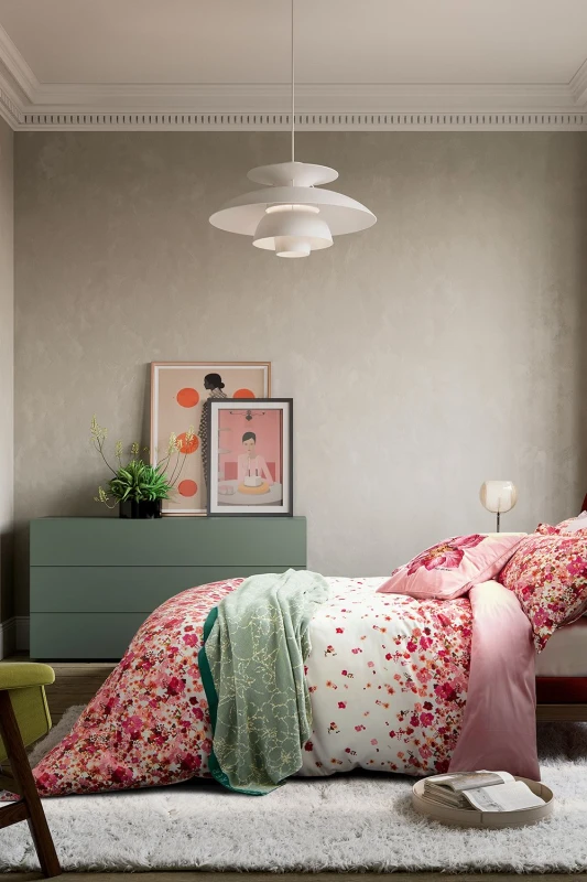 Image of Ted Baker 'Pressed Flowers' Cotton Duvet Cover Set Mint