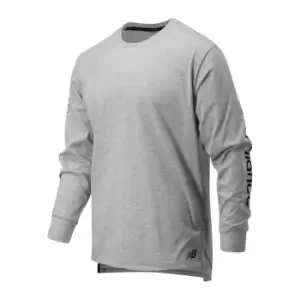 Image of New Balance Graphic Long Sleeve T Shirt Mens - Grey
