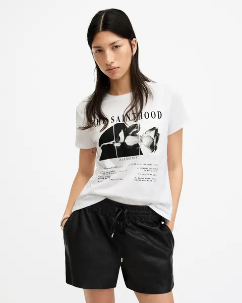 Image of AllSaints Rosekis Grace Printed Floral T-Shirt