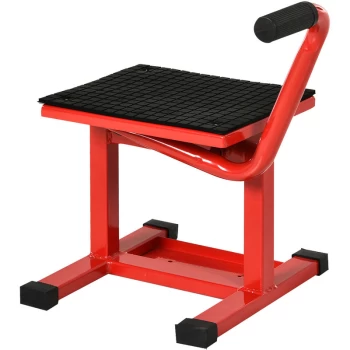 Image of Steel Motorbike Jack Lift Rubber Platform Crank Lift Manual Repair Table - Durhand