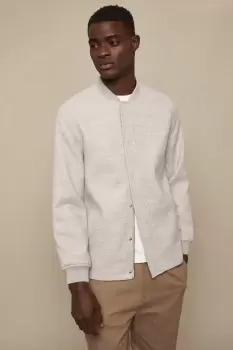 Image of Mens Faux Wool Bomber Jacket