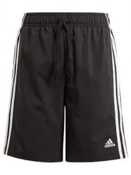 Image of Adidas Boys Junior B 3-Stripes Woven Short - Black