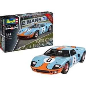 Image of Revell 07696 Ford GT 40 Le Mans 1968 Limited Edition Model Kit 1:24 Scale, Unvarnished