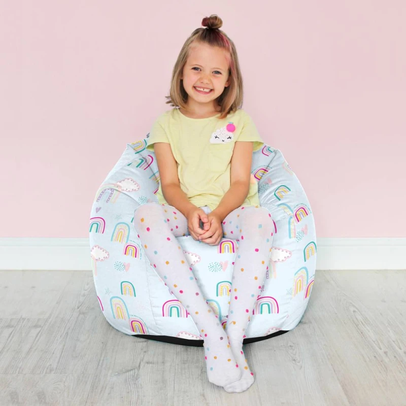 Image of rucomfy Beanbags rucomfy Rainbow Sky Kids Bean Bag Chair - Indoor Seating for Children Multicolor Unisex