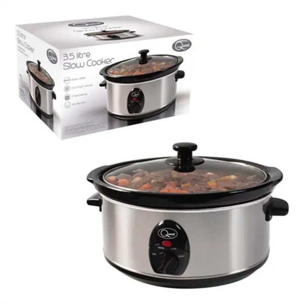 Image of Quest Stainless Steel 3.5L Slow Cooker - 200W