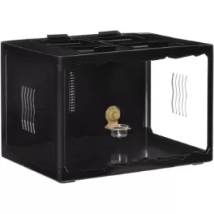 Image of Pawhut - Reptile Terrarium Insect Breeding Tank Vivarium Habitats with Thermometer Lamp Holders Hanging Basin for Lizards, Horned Frogs, Snakes,