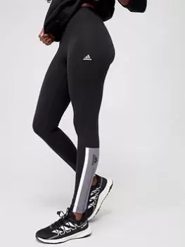 Image of adidas Brand Love Leggings - Black/Grey, Size XS, Women