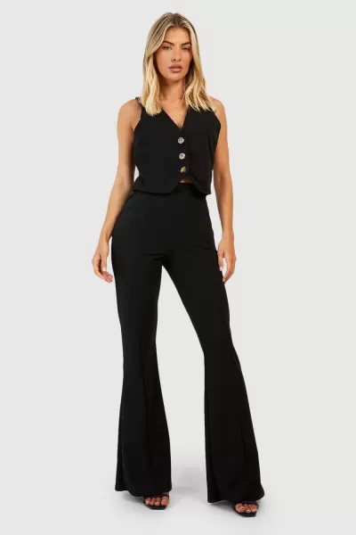 Image of Crepe Fit & Flare Trousers