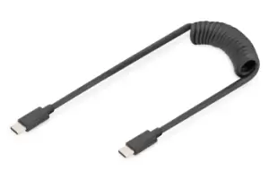Image of Digitus USB 2.0 - USB C to USB C Spiral Cable