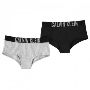 Image of Calvin Klein Calvin Intense Power 2 Pack Briefs Junior Girls - Grey/Black 029