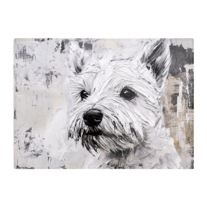 Image of Warren Reed Designer Banksy Inspired Thoughtful West Highland Terrier Chopping Board