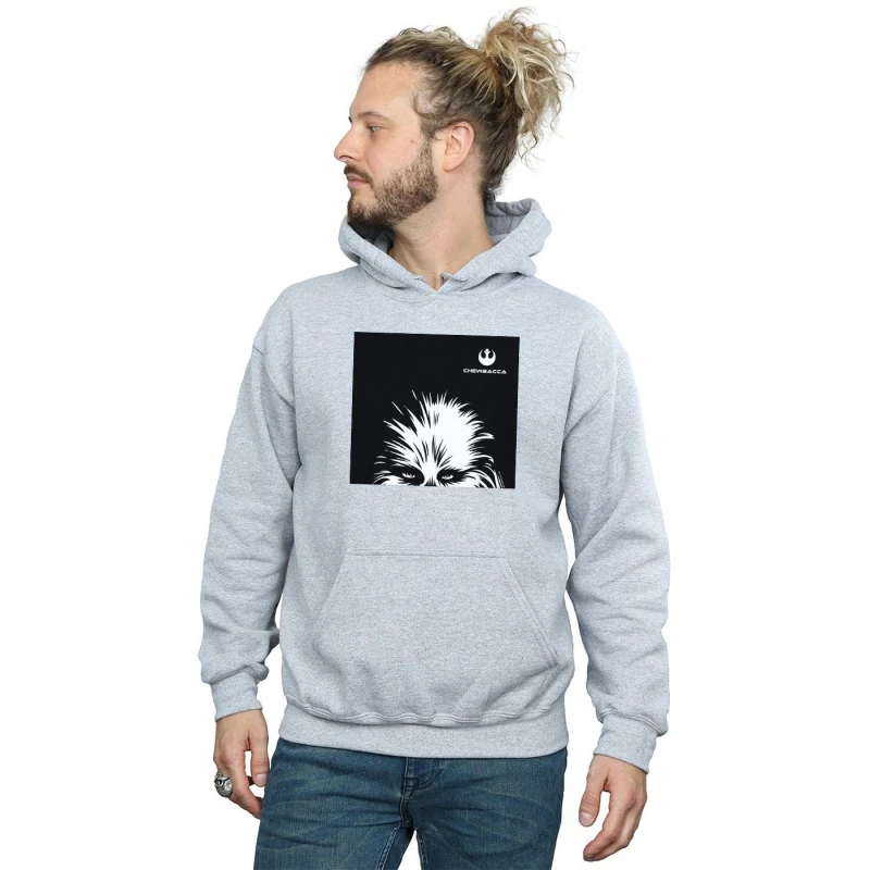 Image of Star Wars Star Wars Men Chewbacca Look Hoodie in Grey Size: Small Grey S Male 5057955001441