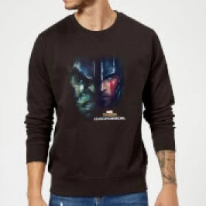 Image of Marvel Thor Ragnarok Hulk Split Face Sweatshirt - Black