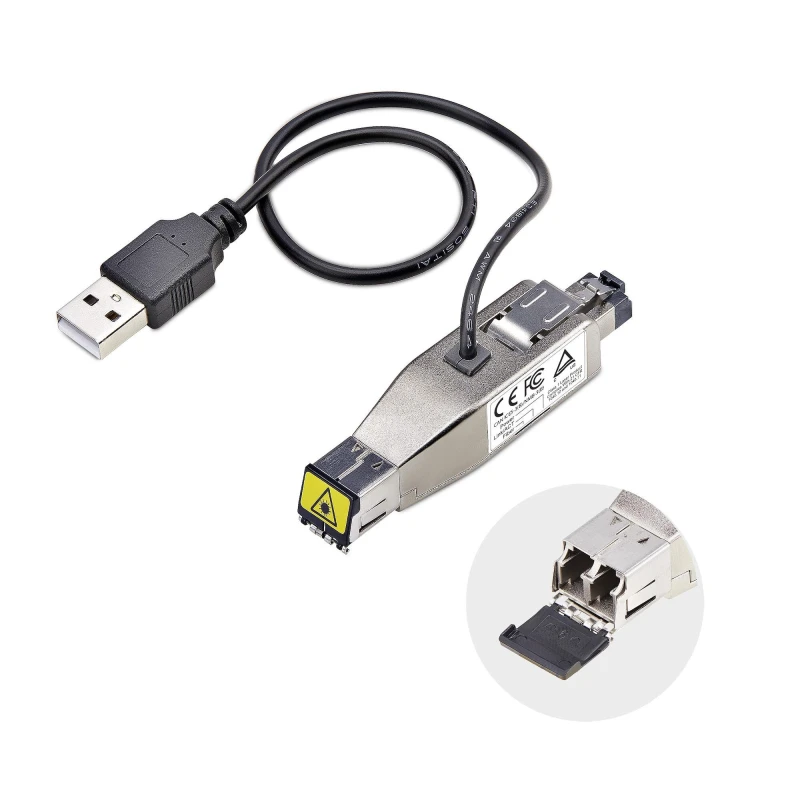 Image of StarTech.com Fiber to RJ45 Media Converter D01ML55U-FIBER-MEDIA