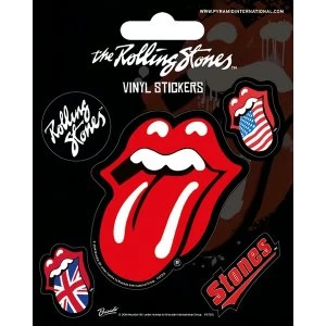 Image of Pyramid International Rolling Stones (Tongue) Vinyl Stickers, Paper, Multi-Colour, 10 x 12.5 x 1.3 cm