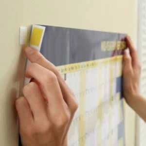 Image of Sellotape 20 x 20mm Removable Sticky Hook and Loop Pads Pack of 24