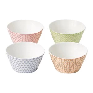 Image of Royal Doulton Pastels accent cereal bowls 15cm set of 4