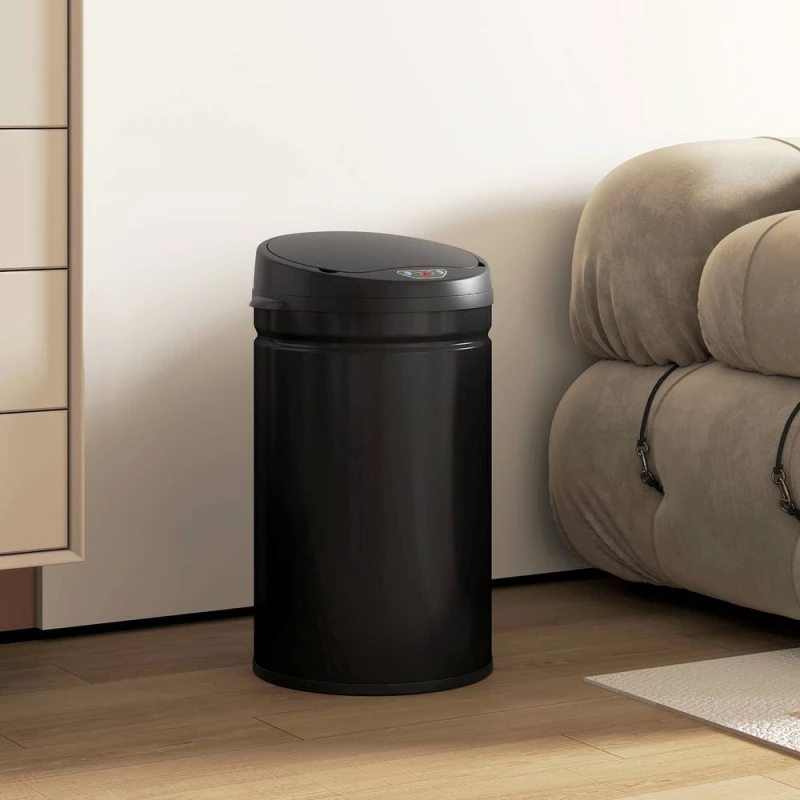 Image of HOMCOM 30L Sensor Bin with Soft-Close Lid, Automatic Touchless Kitchen Bin in Black Unisex