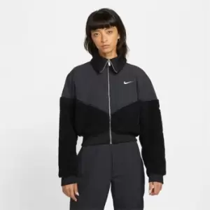 Image of Nike Clash Sherpa Jacket Womens - Black