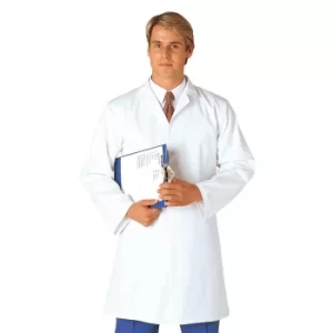 Image of Portwest Mens Single Pocket Food Coat White XS