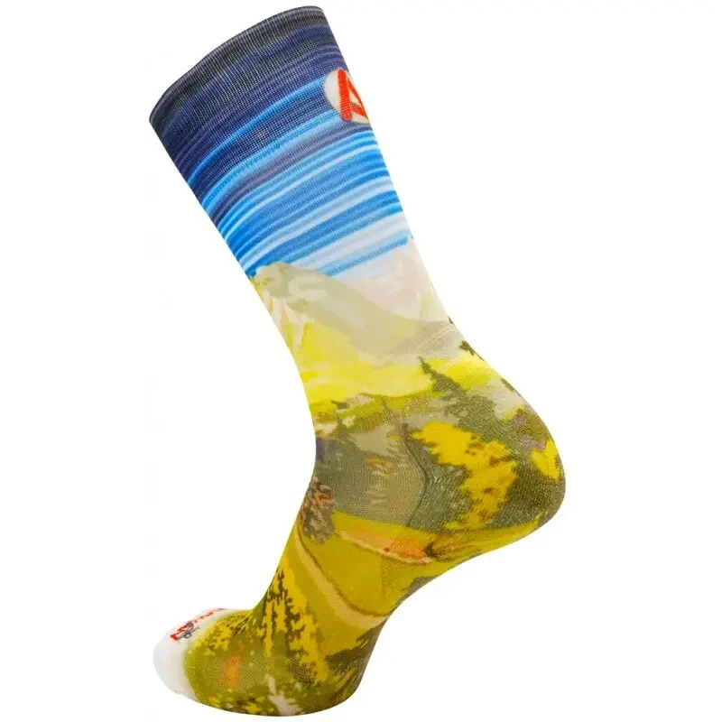 Image of Pair of mountain spirit socks Rywan No Limit Graphik Bleu Unisex 44/46