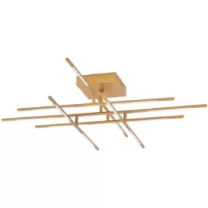 Image of Netlighting Merano Alberta Integrated LED Semi Flush Light Gold Metal LED 48W 33