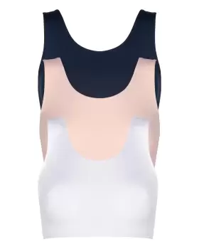 Image of Cotton Traders Womens 3 Pack Sleep Bras in Multi