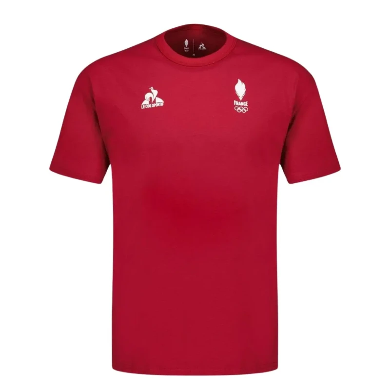 Image of T-Shirt Le Coq Sportif Paris 2024 No. 3 Rouge Male 3XL